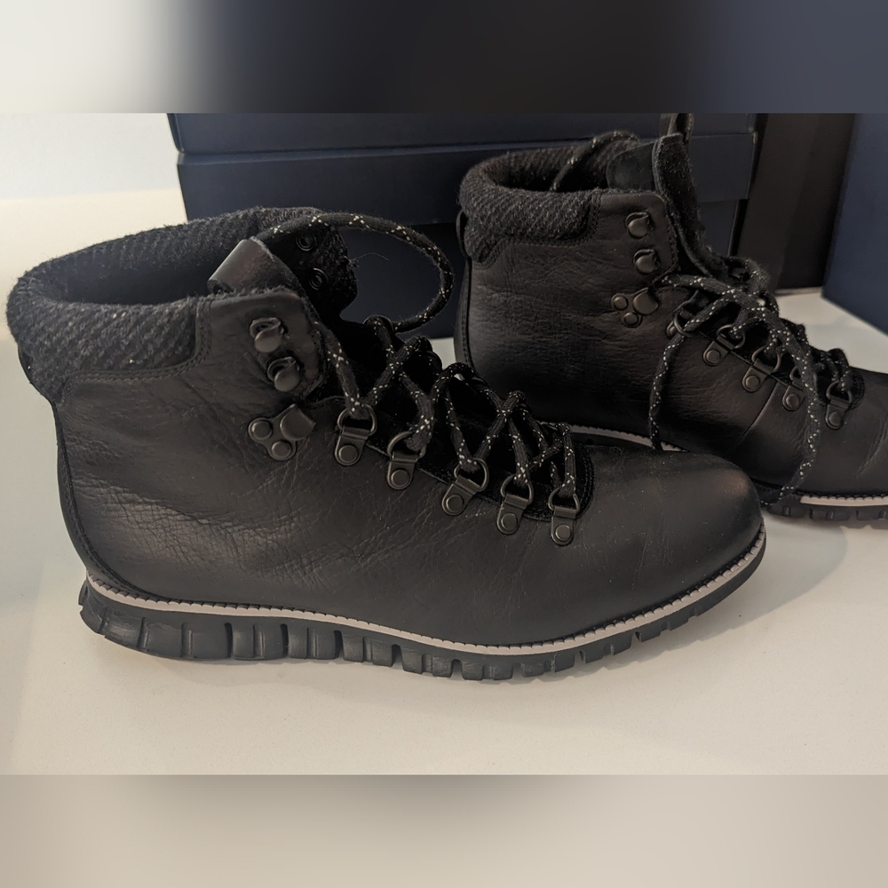Cole Haan Zero Grand Black Water Resistant Boots Men's SZ 8.5 W